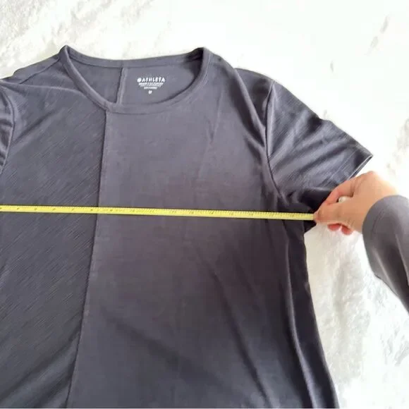 Athleta Women’s Asymmetrical Athletic T-Shirt Size Medium Gray - Picture 6 of 11